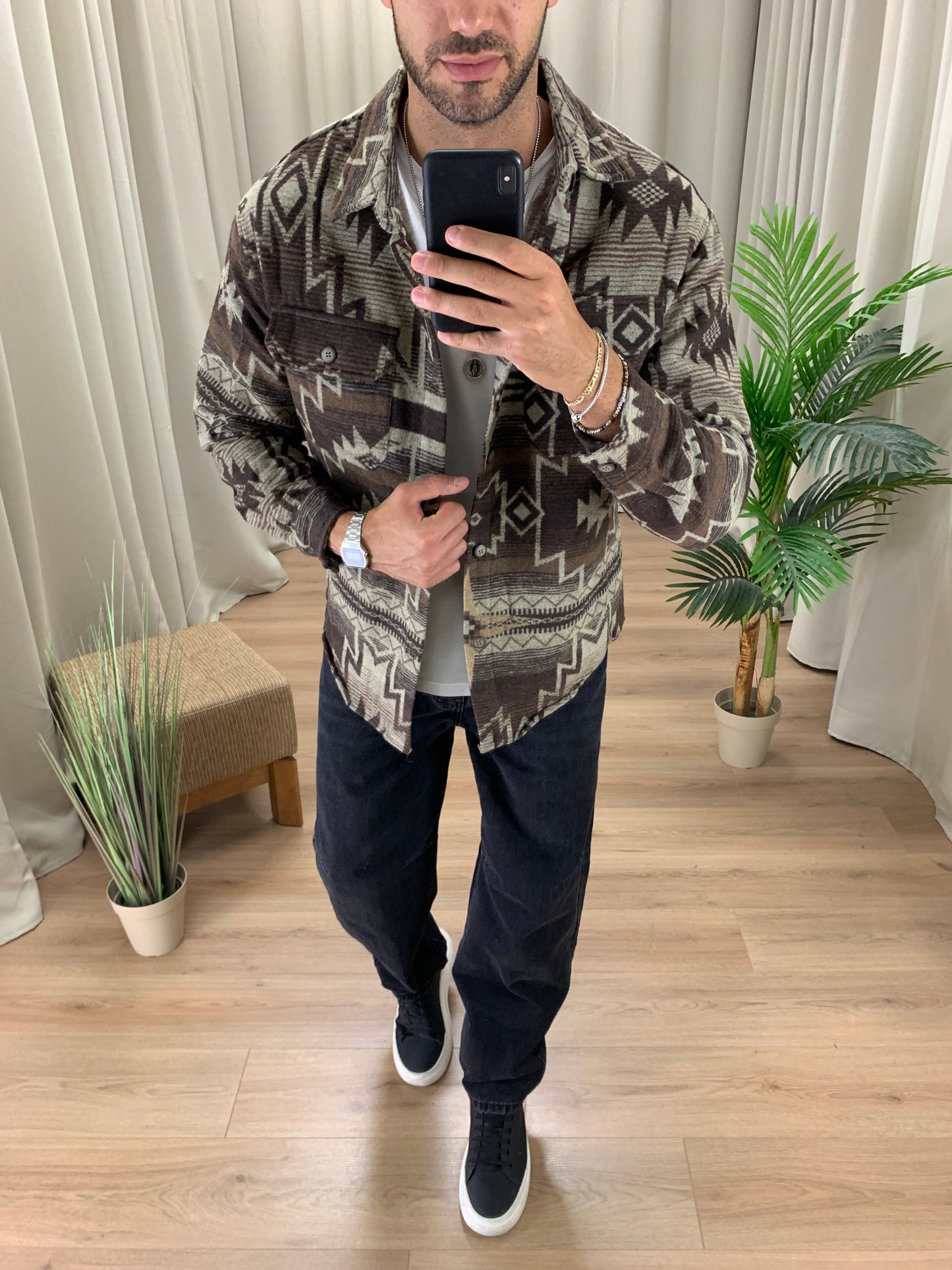 Giacca camicia felpata Scott col. Light Coffee