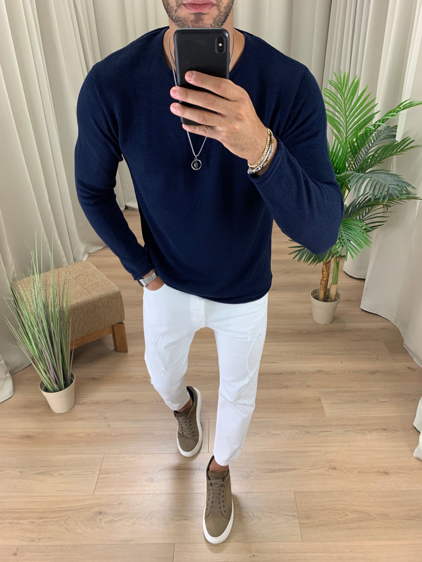 Maglioncino Billy a Taglio Vivo col. Blu Notte