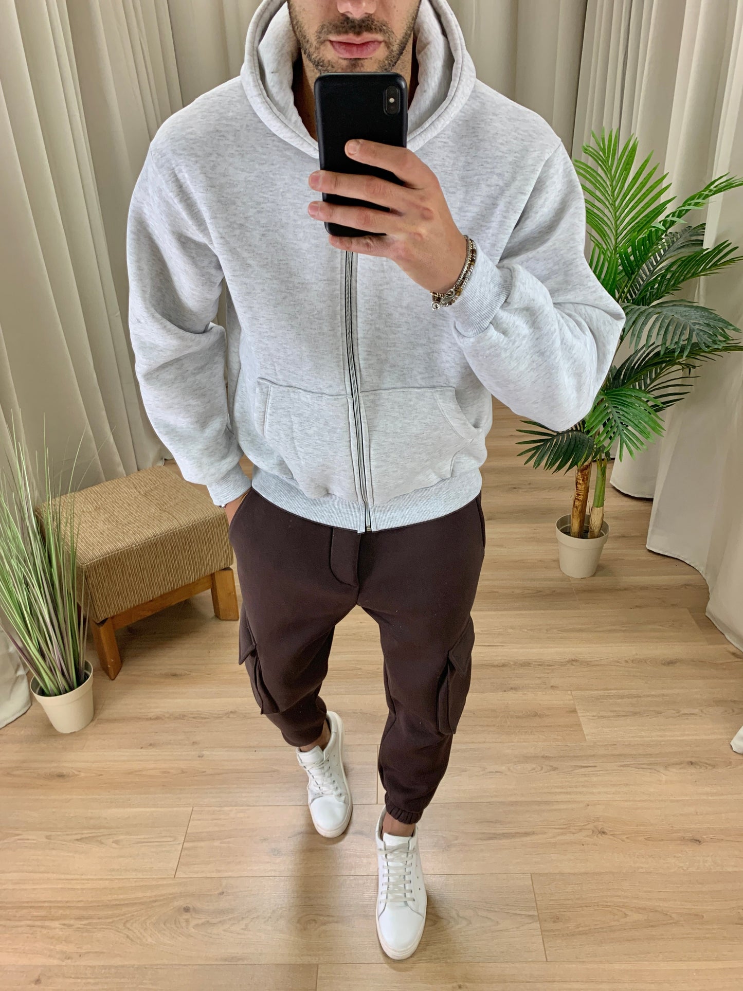 Pantalone Cargo Luiz in Caldo Cotone col. Coffee