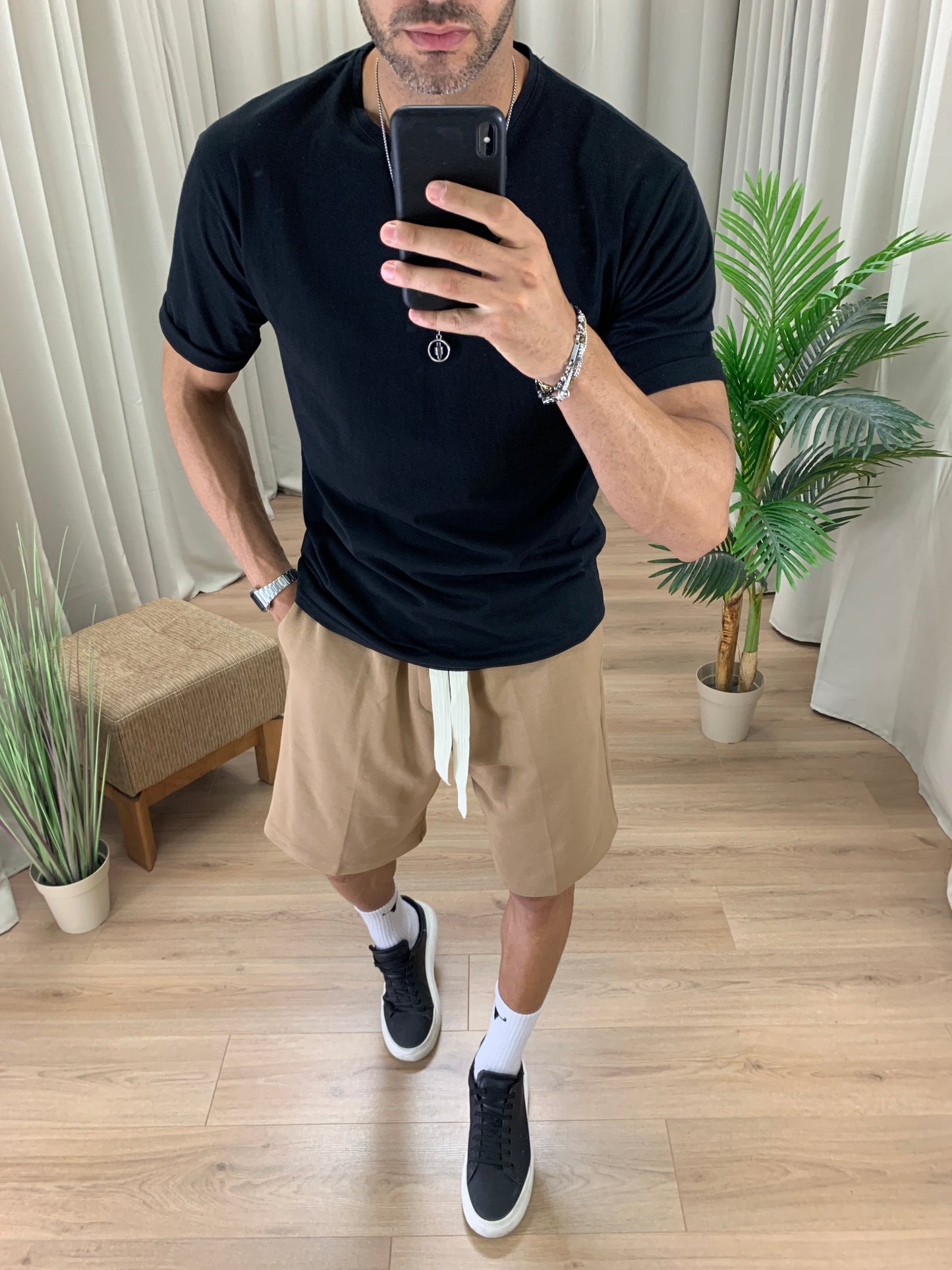 Bermuda Michael in Lino col. Cammello