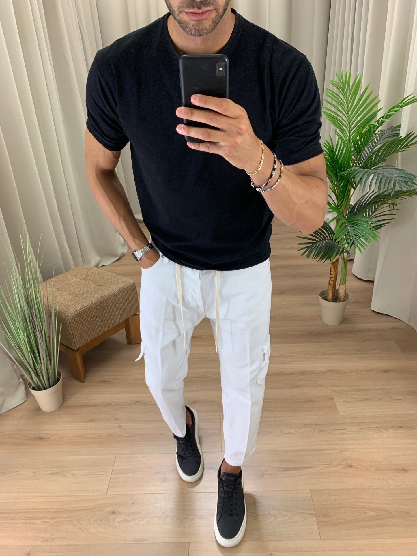 Jeans Poker Cargo col. Bianco