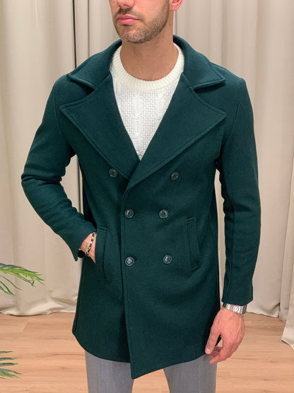 Cappotto Zurigo Doppiopetto col. Verde Bosco
