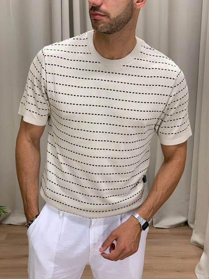 T-shirt Moon in Filato col. Beige