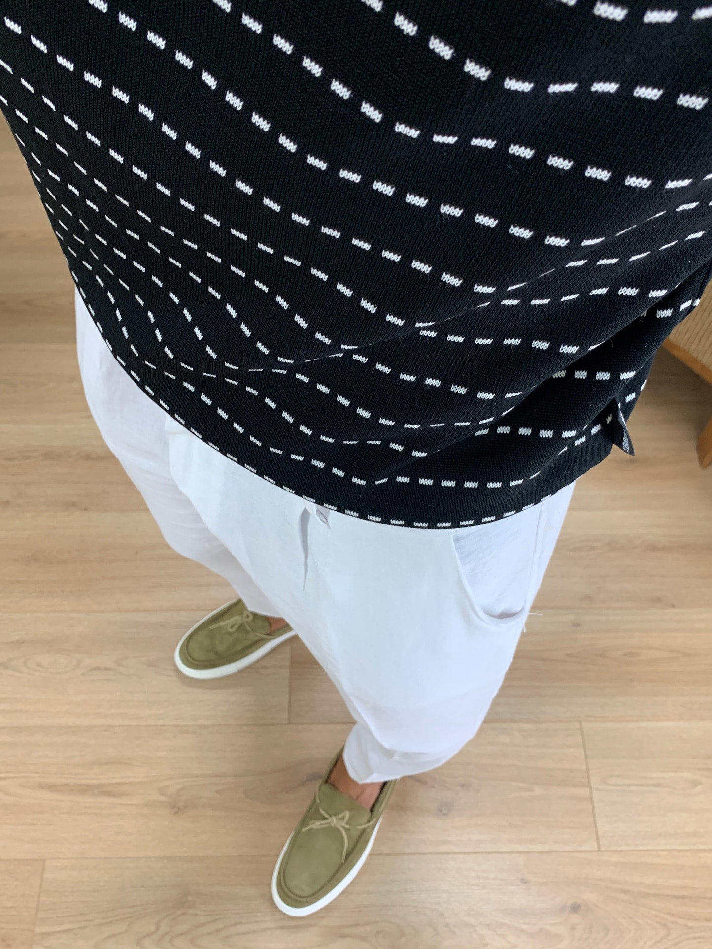 T-shirt Moon in Filato col. Nero