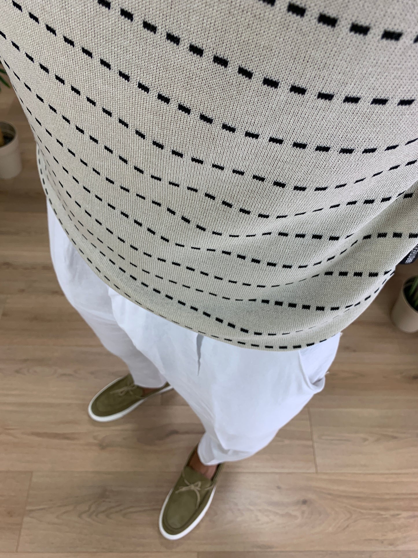 T-shirt Moon in Filato col. Beige