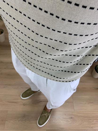 T-shirt Moon in Filato col. Beige