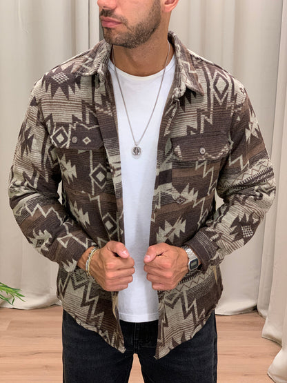 Giacca camicia felpata Scott col. Light Coffee