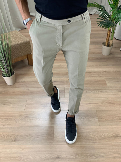 Pantalone/Jeans Innocent con Tasca America e Risvolto col. Beige