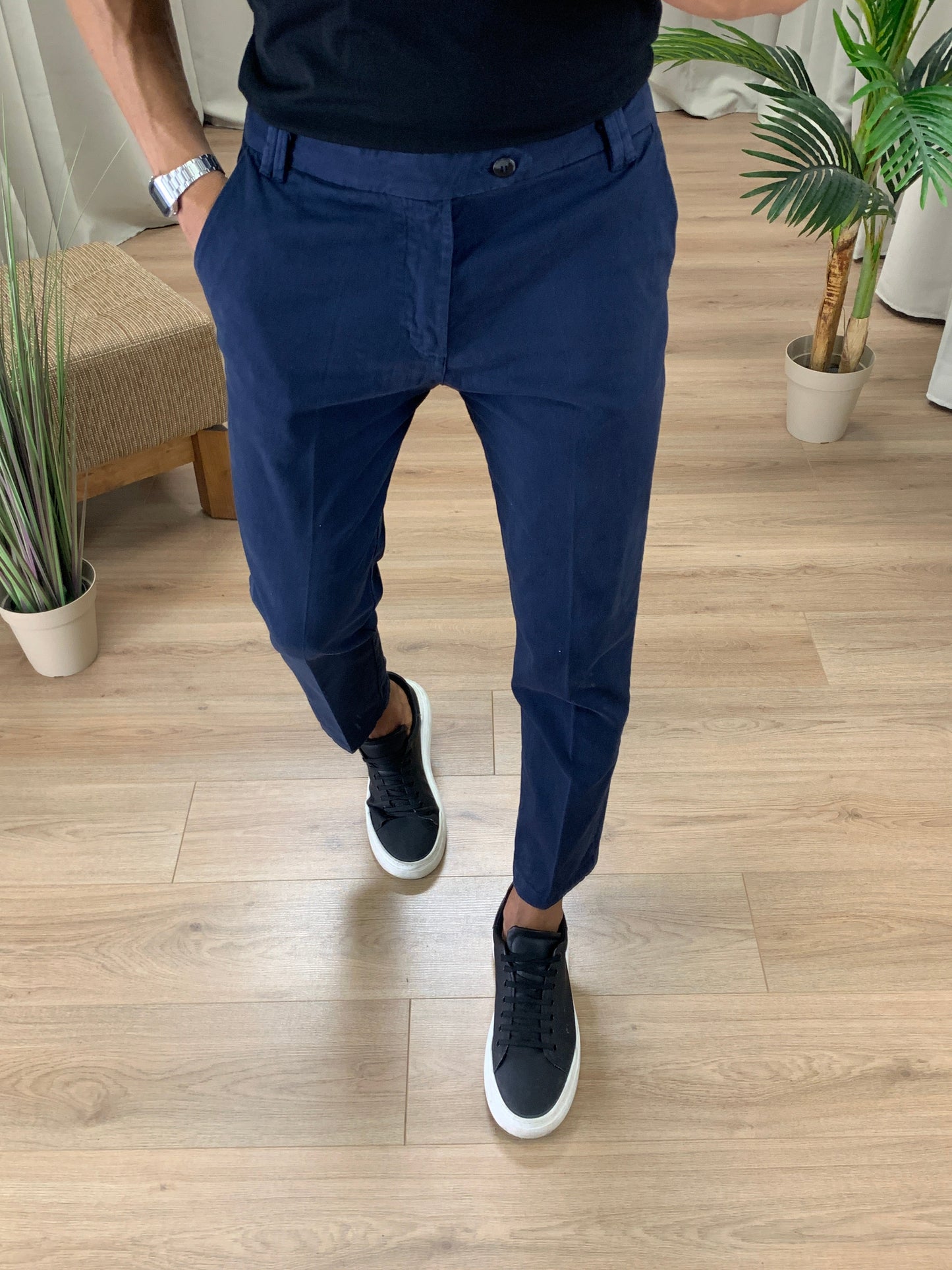 Pantalone/Jeans Innocent con Tasca America e Risvolto col. Blu