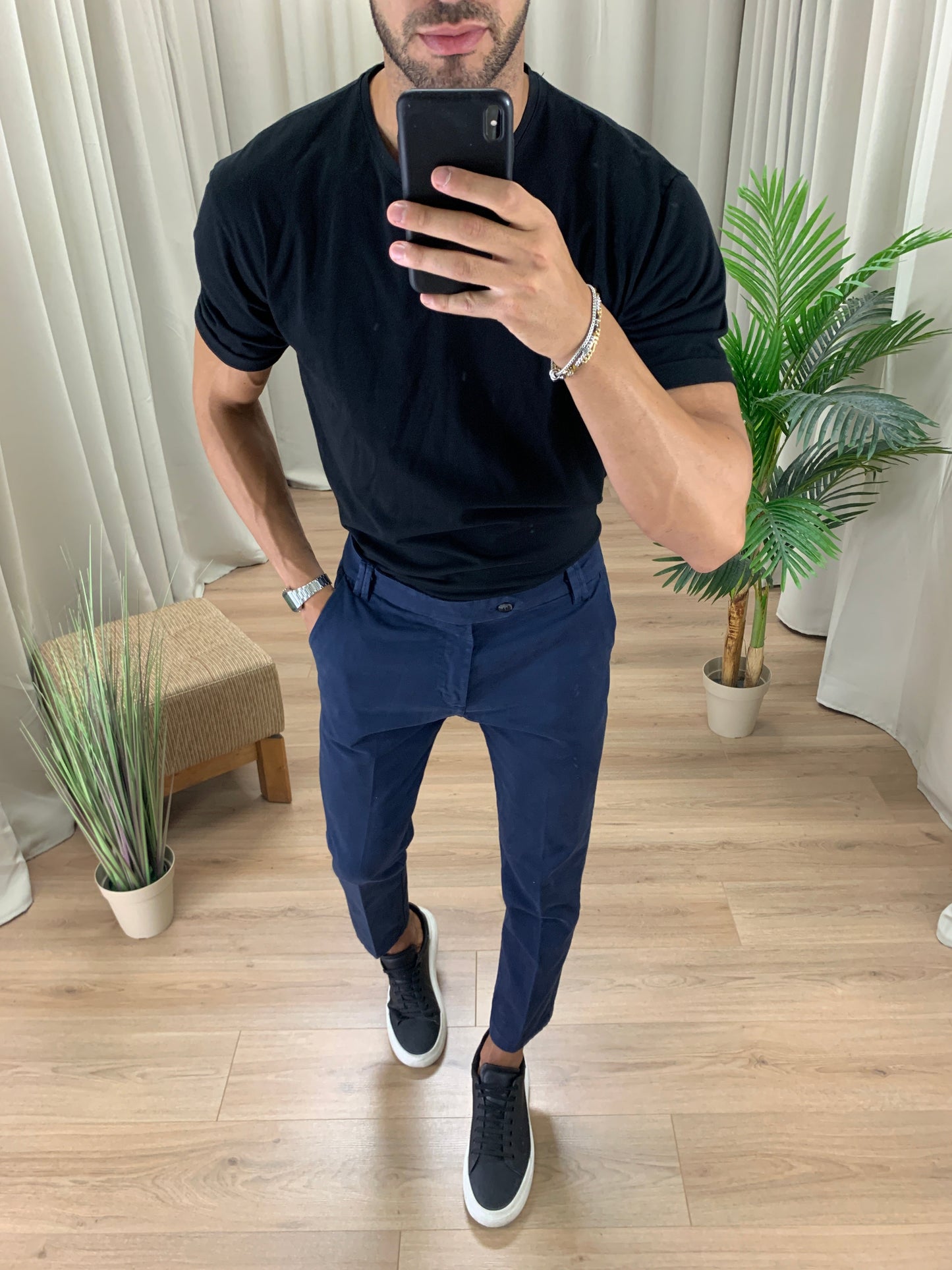 Pantalone/Jeans Innocent con Tasca America e Risvolto col. Blu