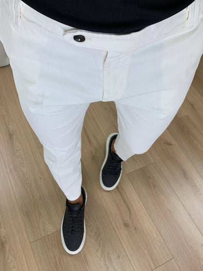 Pantalone/Jeans Innocent con Tasca America e Risvolto col. Panna