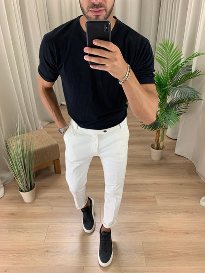 Pantalone/Jeans Innocent con Tasca America e Risvolto col. Panna