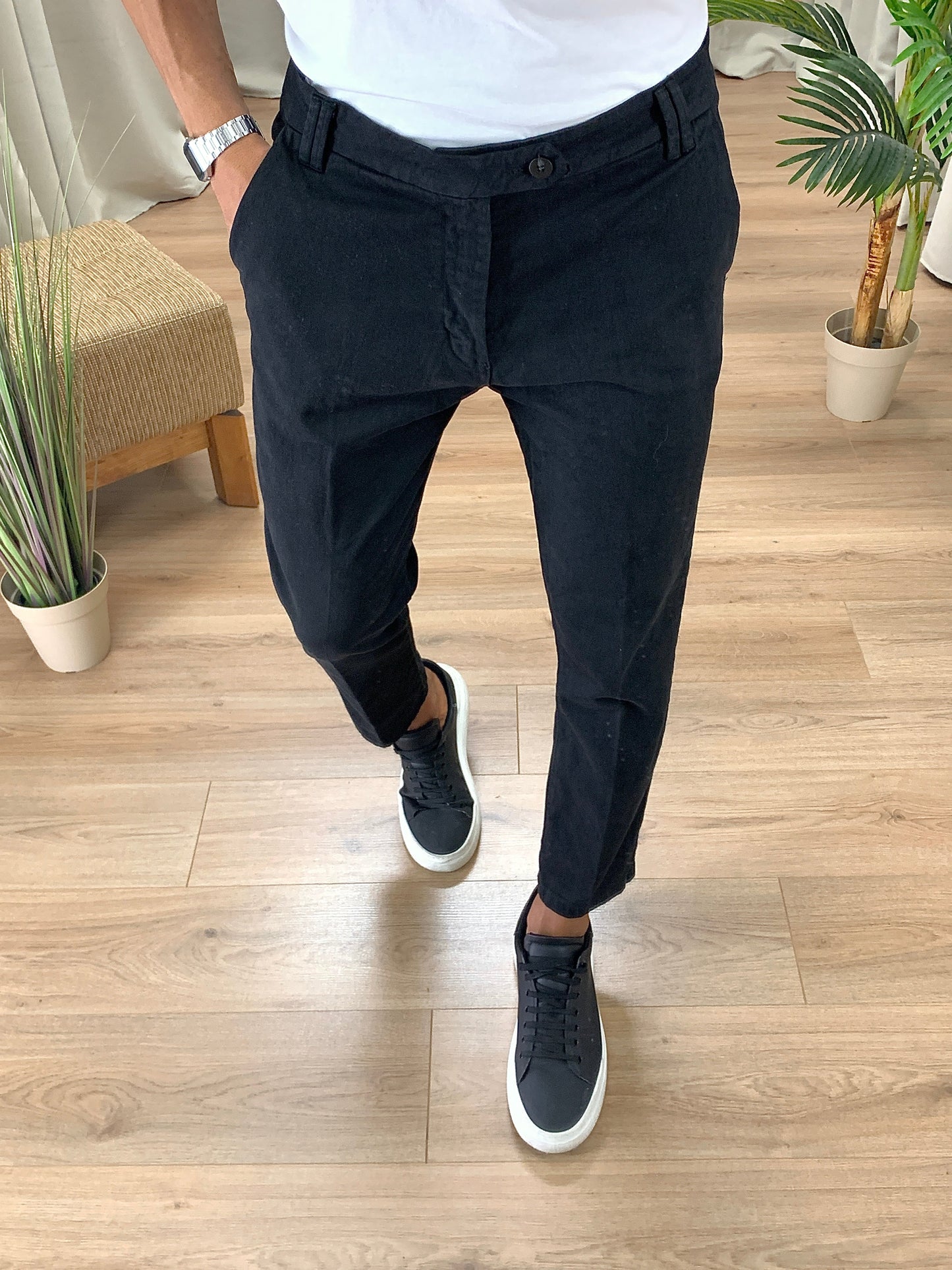 Pantalone/Jeans Innocent con Tasca America e Risvolto col. Nero