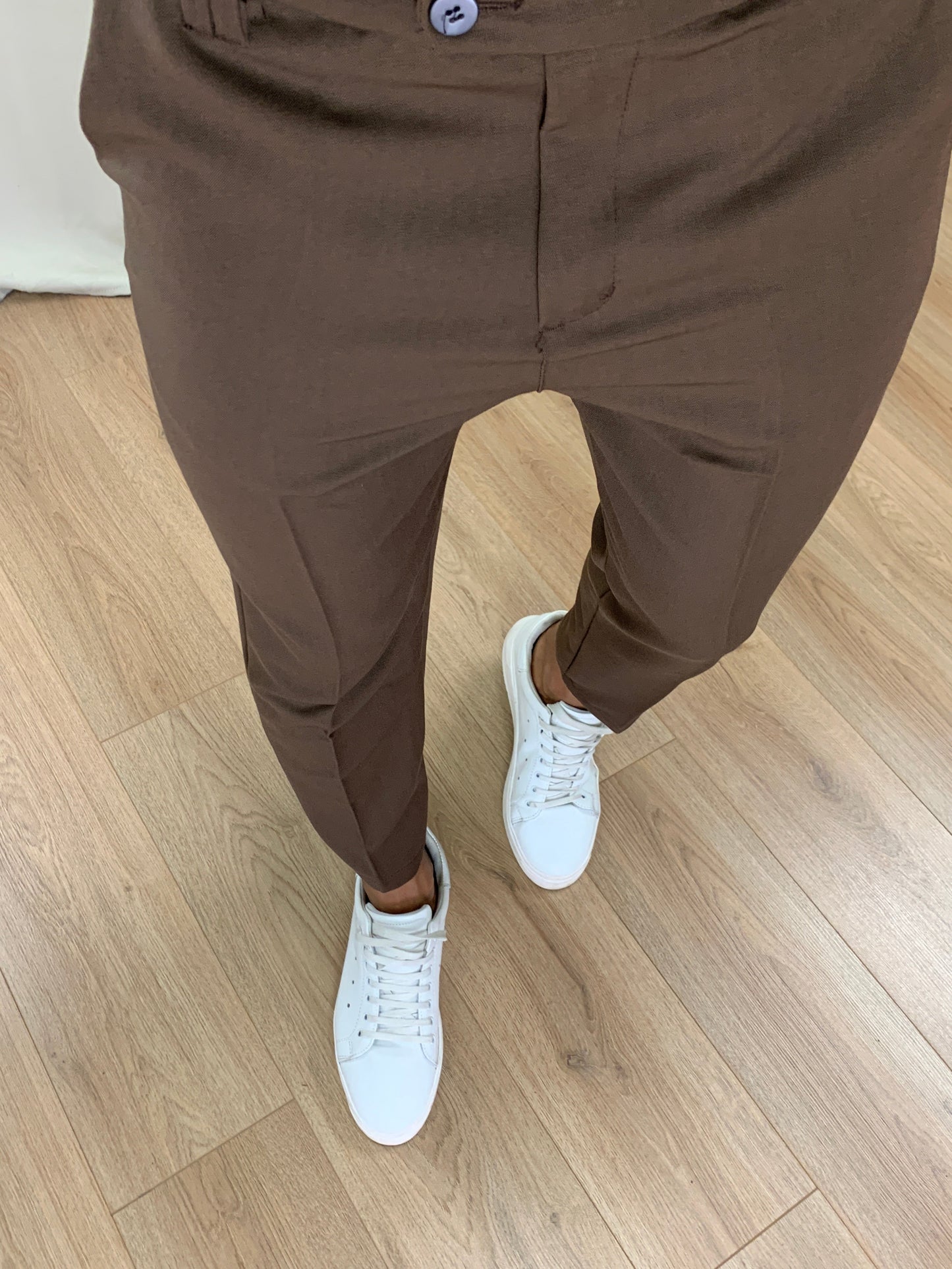 Completo S64 Camicia con Zip + Pantalone col. Moro