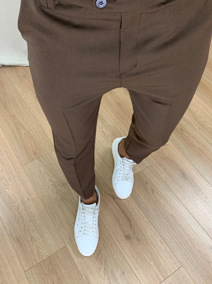 Completo S64 Camicia con Zip + Pantalone col. Moro