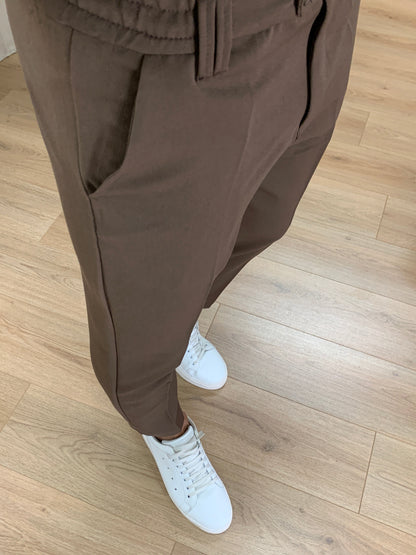 Completo S64 Camicia con Zip + Pantalone col. Moro