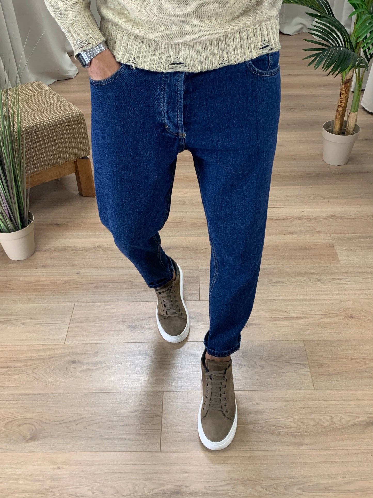 Jeans Leid Basic Regular col. Denim scuro