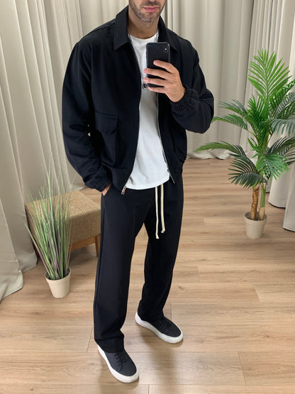 Completo Over 143 Camicia con Zip + Pantalone col. Nero