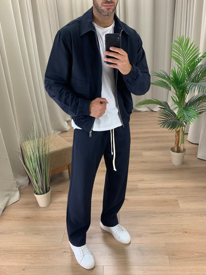 Completo Over 143 Camicia con Zip + Pantalone col. Blu