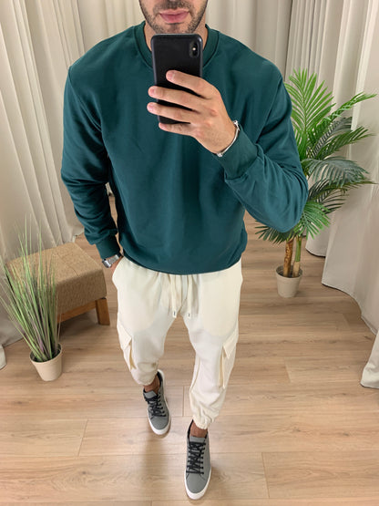 Pantalone Cargo Rug con elastico col. Avorio