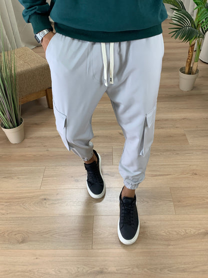 Pantalone Cargo Rug con elastico col. Grigio
