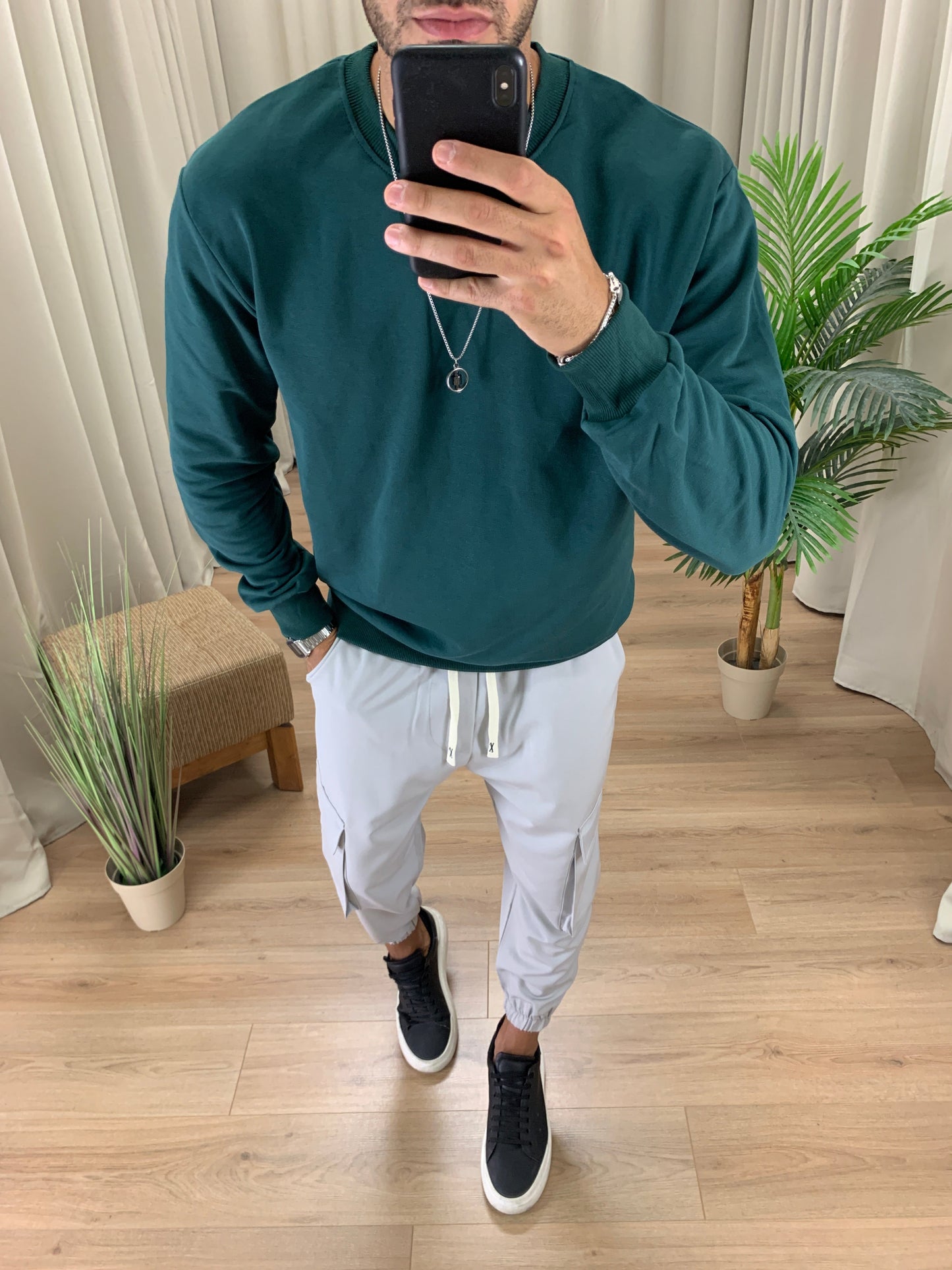 Pantalone Cargo Rug con elastico col. Grigio