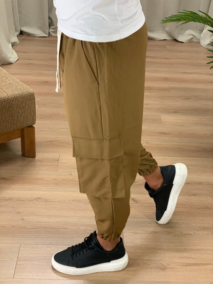 Pantalone Cargo Rug con elastico col. Moro