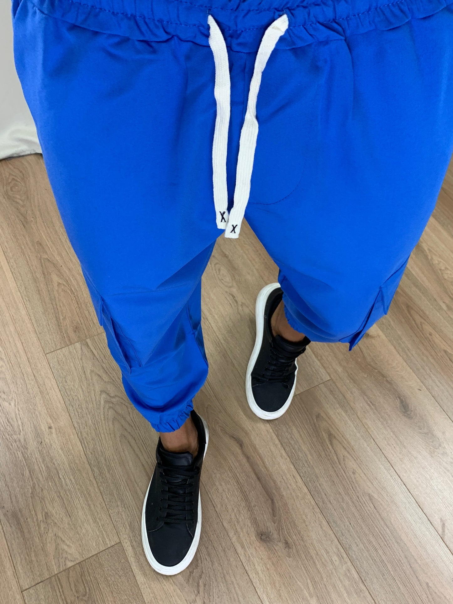 Pantalone Cargo Rug con elastico col. Blu