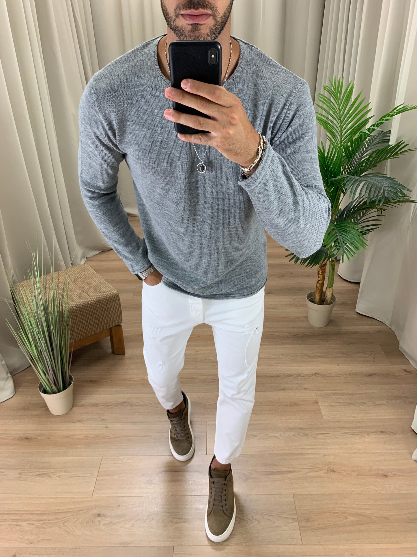 Maglioncino Billy a Taglio Vivo col. Grigio