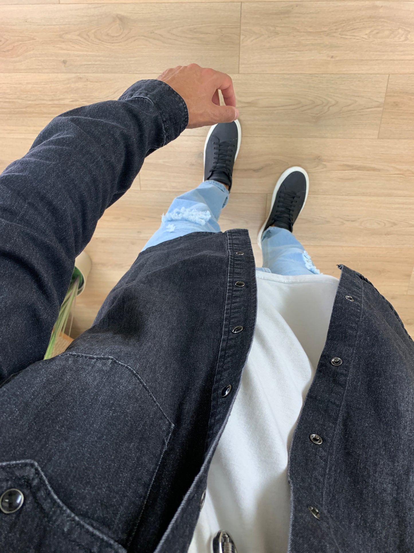 Camicia di Jeans Cayenne con Taschini col. Nero