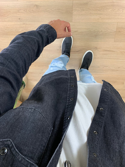 Camicia di Jeans Cayenne con Taschini col. Nero