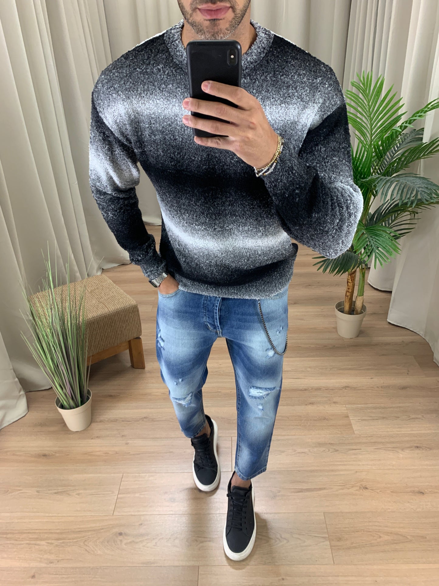 Jeans Krav con piccole Rotture col. Denim