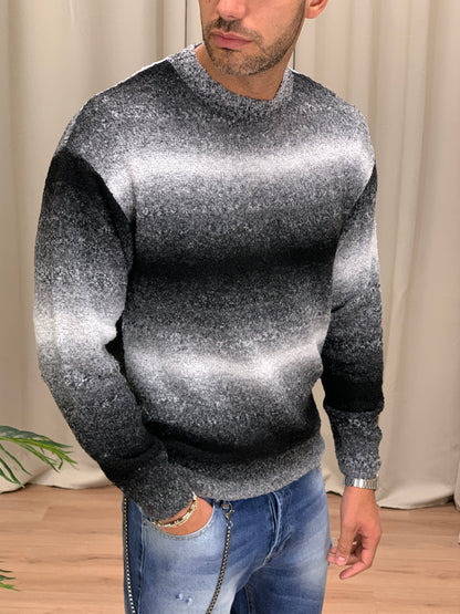 Maglia Murphy sfumata girocollo col. Nero