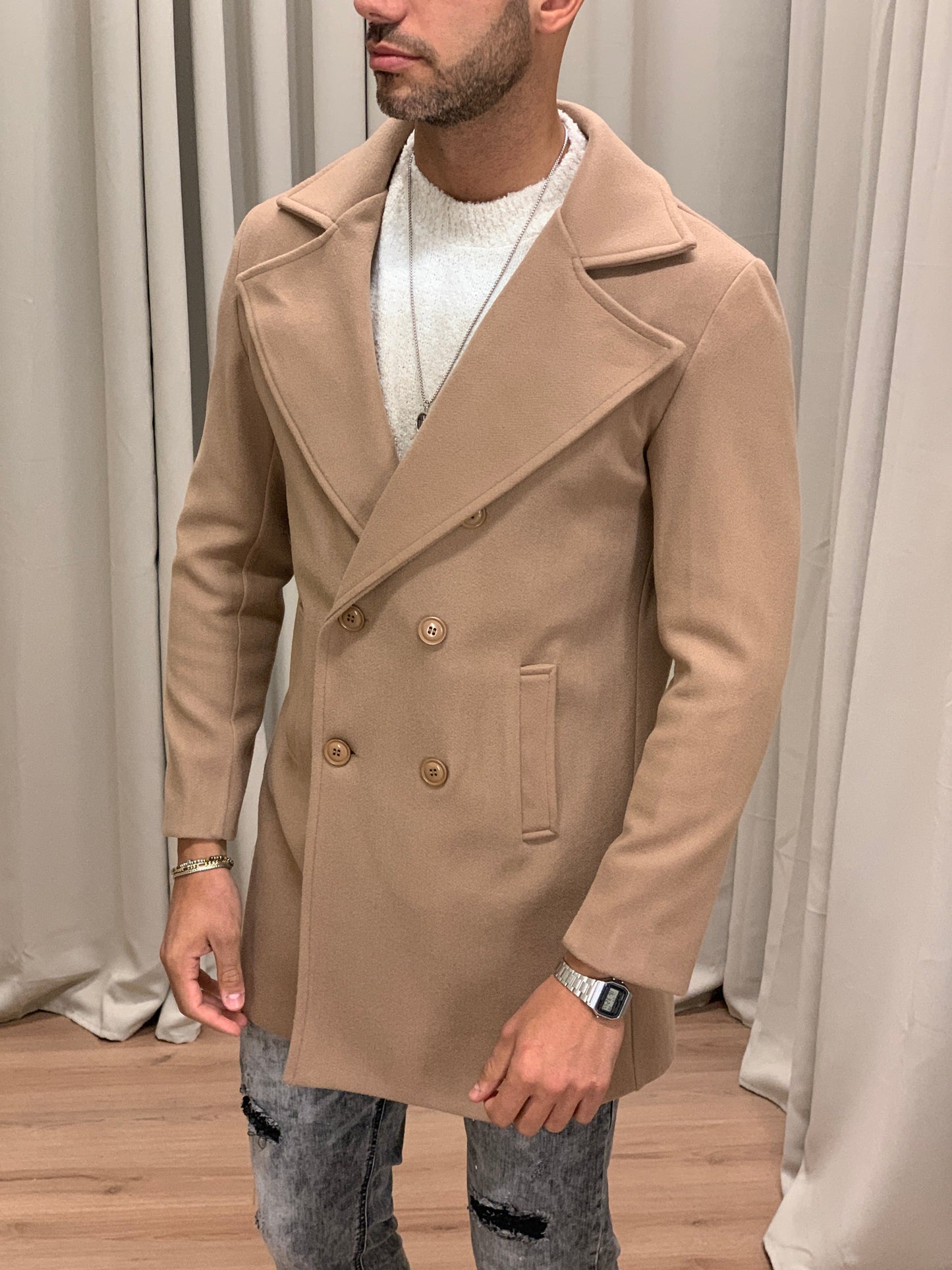 Cappotto Zurigo Doppiopetto col. Cammello