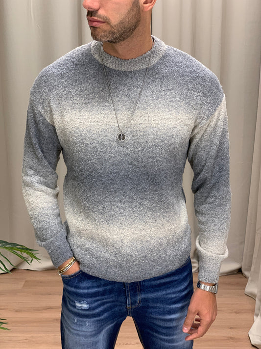 Maglia Murphy sfumata girocollo col. Grigio