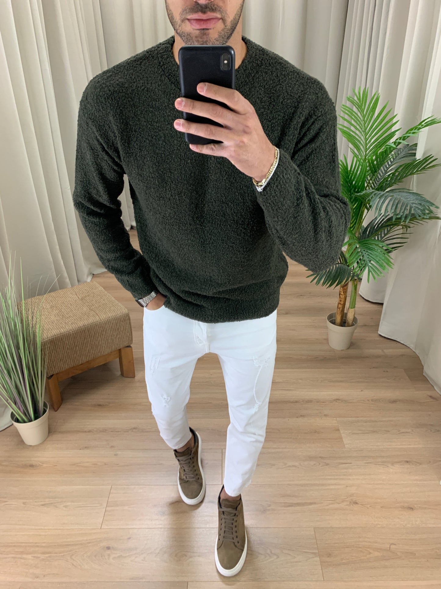 Maglioncino Ciro Lana Cotta col. Muschio