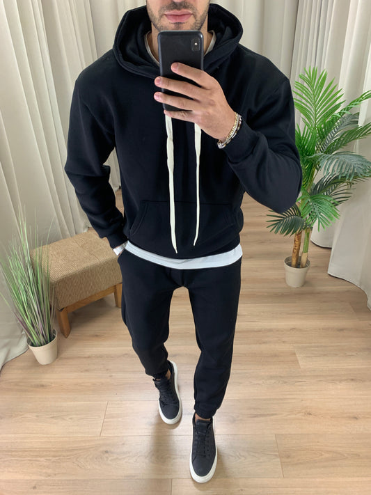 Completo Laurent Basic con cappuccio col. Nero