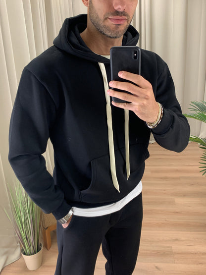 Completo Laurent Basic con cappuccio col. Nero