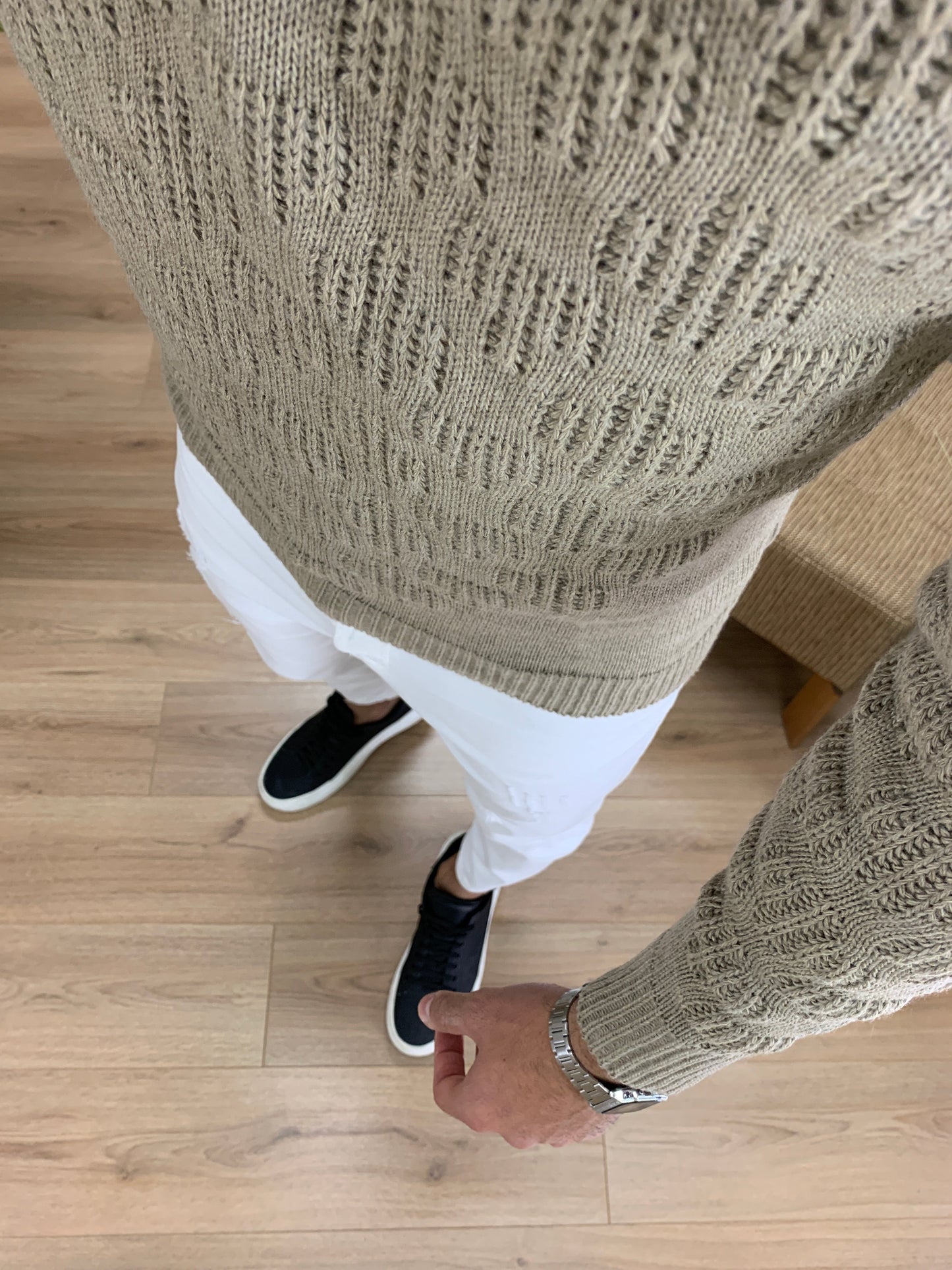 Maglioncino Harder girocollo con Trama col. Nocciola