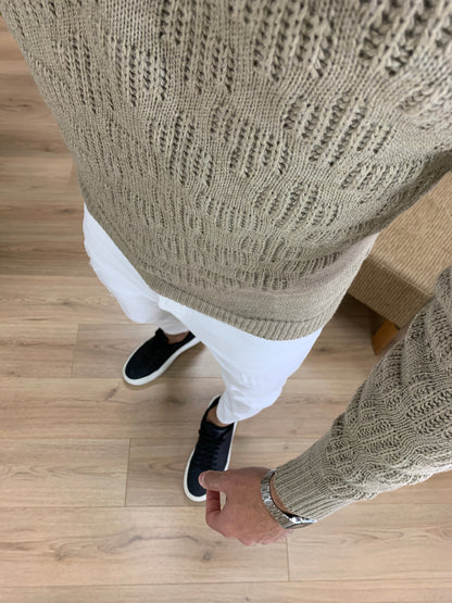 Maglioncino Harder girocollo con Trama col. Nocciola