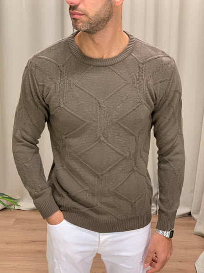 Maglioncino Lionel con Trama a Rombi col. Moro