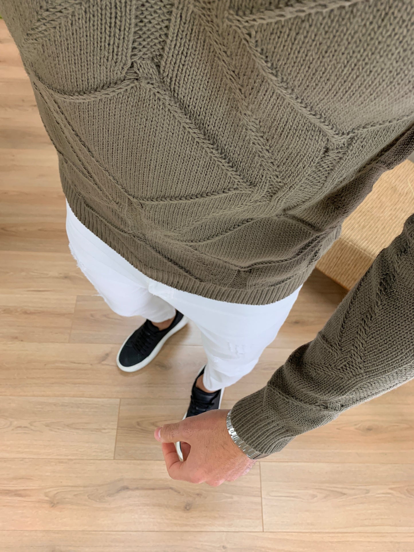 Maglioncino Lionel con Trama a Rombi col. Moro