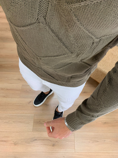 Maglioncino Lionel con Trama a Rombi col. Moro