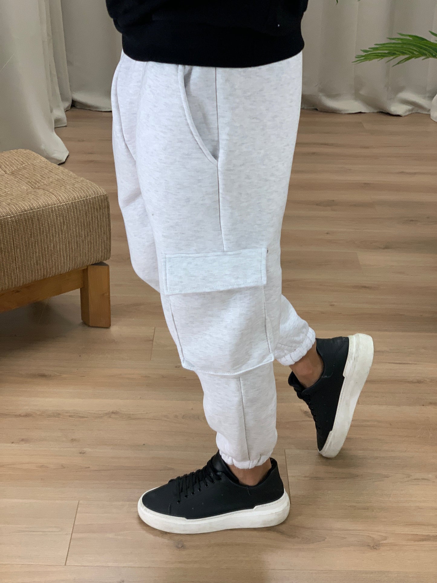 Pantalone Cargo Luiz in Caldo Cotone col. Grigio