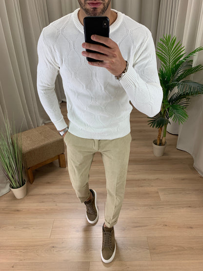 Pantalone Frost in velluto a costine col. Beige