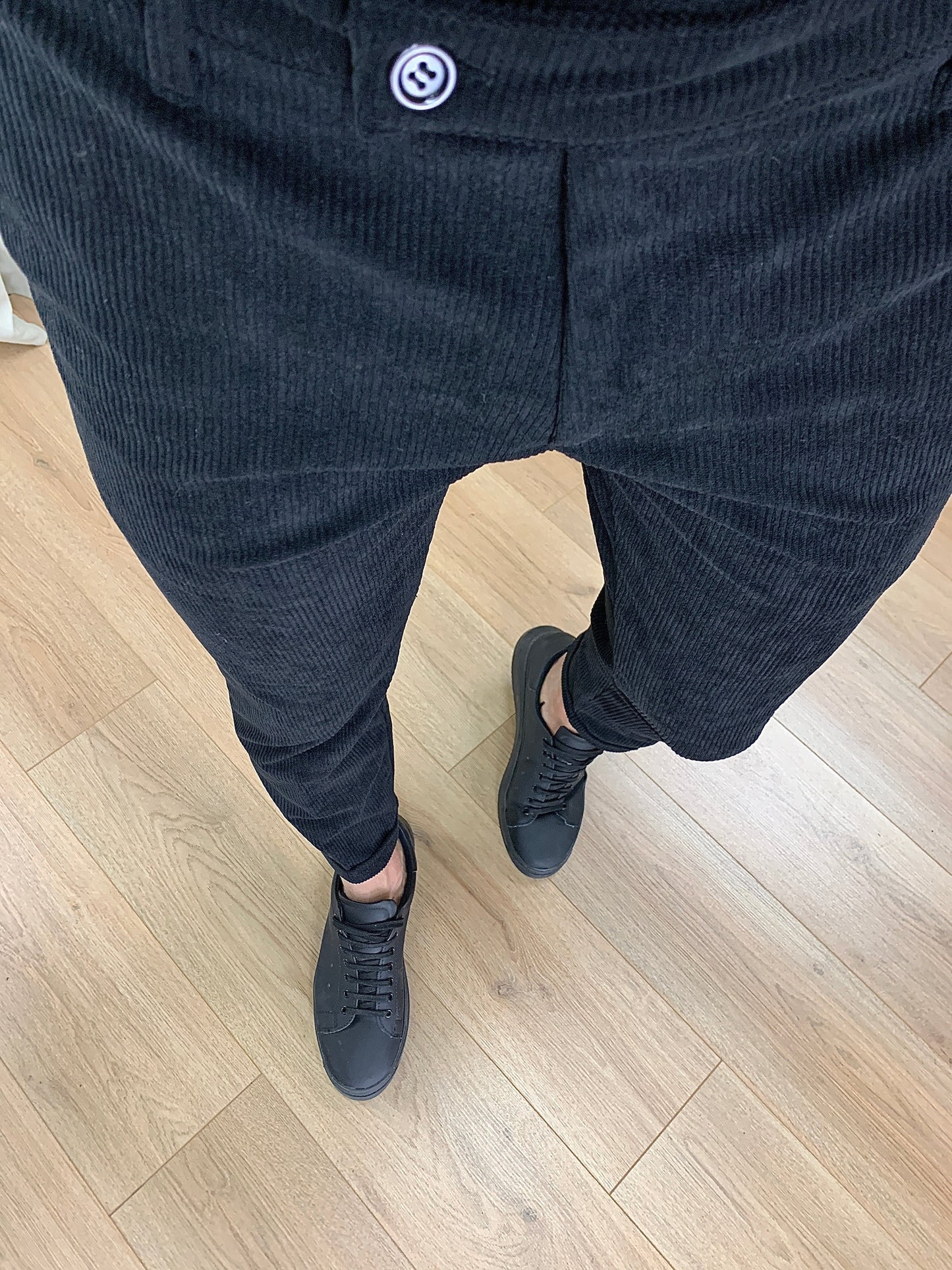 Pantalone Frost in velluto a costine col. Nero