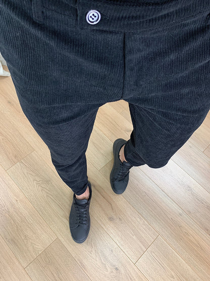 Pantalone Frost in velluto a costine col. Nero