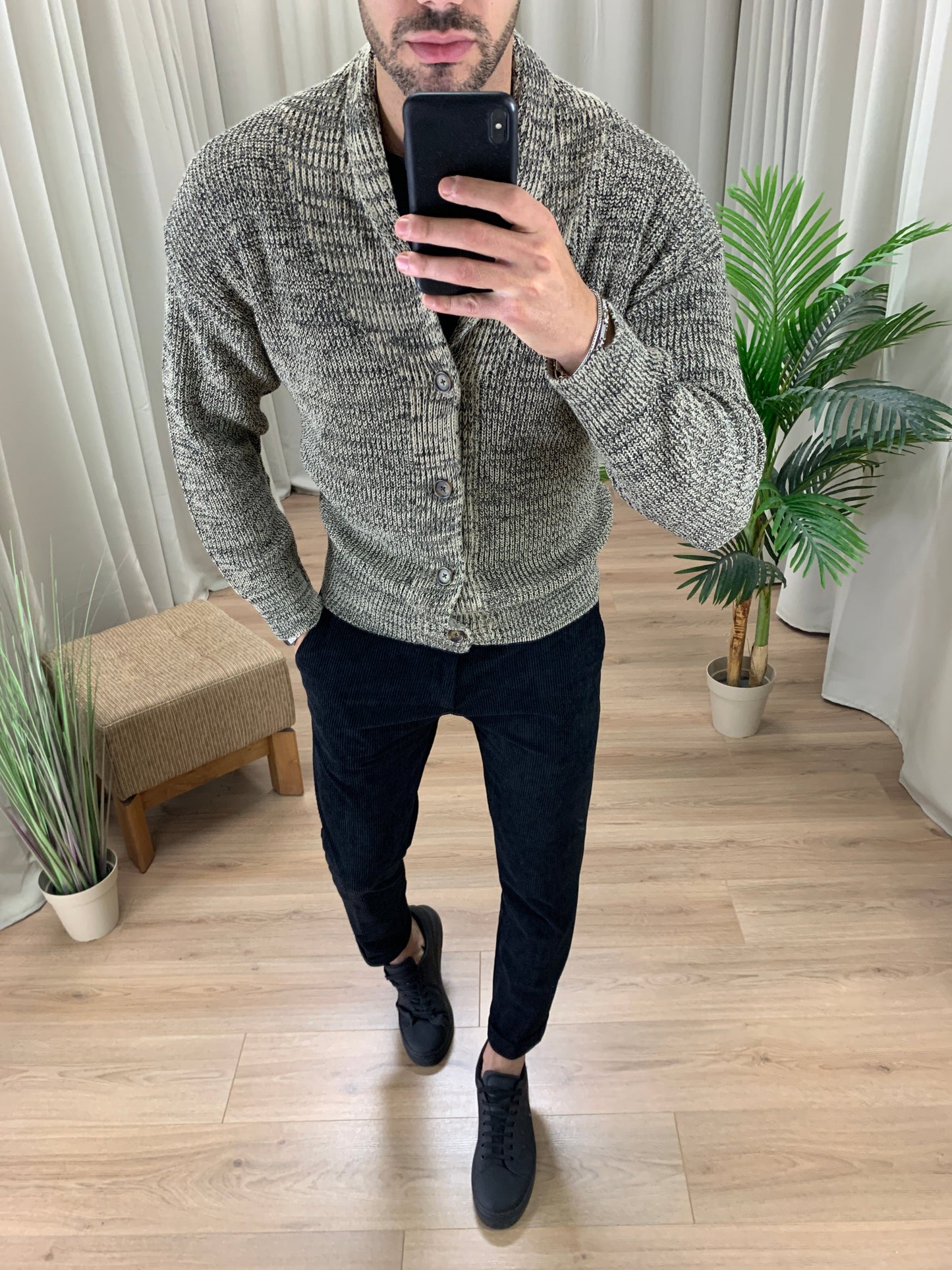 Pantalone Frost in velluto a costine col. Nero