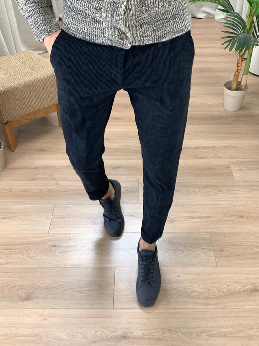 Pantalone Frost in velluto a costine col. Nero