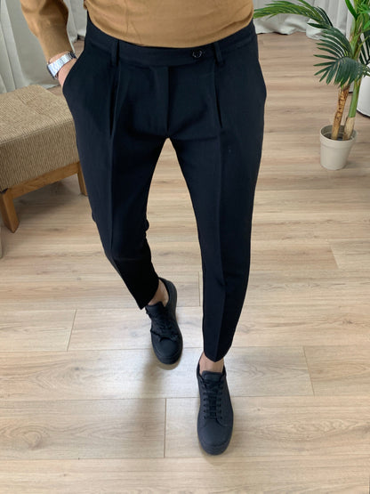 Pantalone Milano con pinces col. Nero
